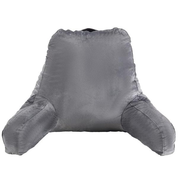 VEVOR Reading Pillow, Large Size Bed Pillow with Shredded Memory Foam, Back Pillow with 3 Pockets and Washable Short Velvet Cloth, Top with Handle, fo