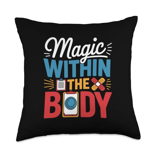 Magic Within The Body Internal Medicine Internist Doctor Throw Pillow