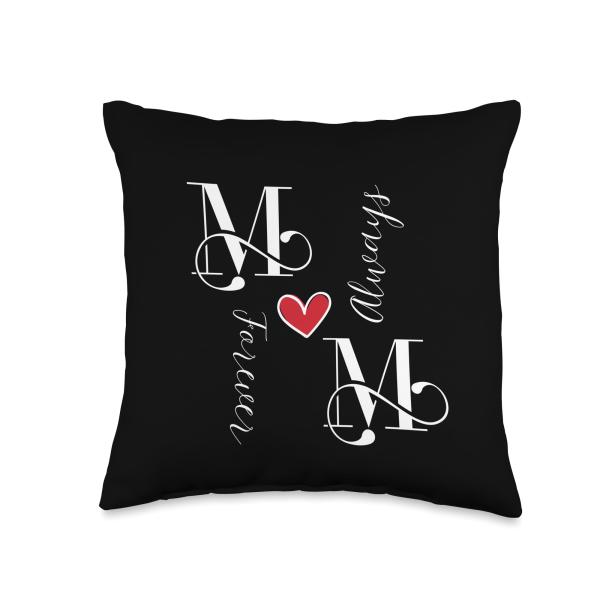 M ＆ M Couples Initials, Wedding, Anniversary, Housewarming Throw Pillow