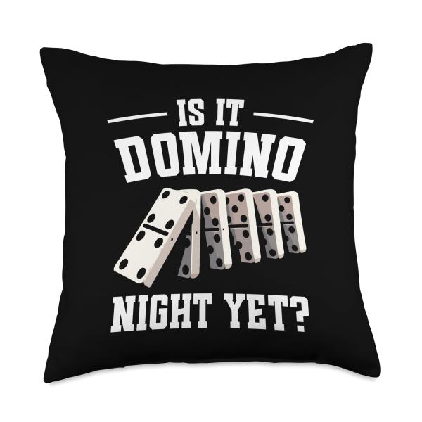Dominoe King Tile Game Player Enthusiast Night Yet Domino Throw Pillow
