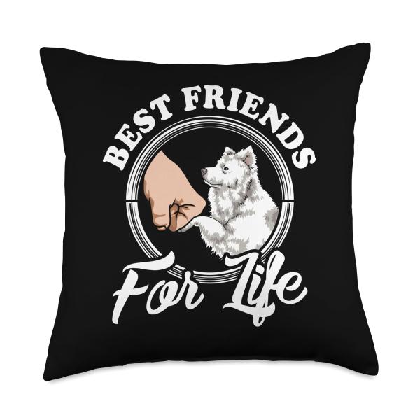 Samoyed Dog Lover "Best Friends" Funny Samoyed Throw Pillow