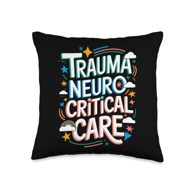 Trauma Neuro Critical Care, Neurologist Nursing Neurology Throw Pillow