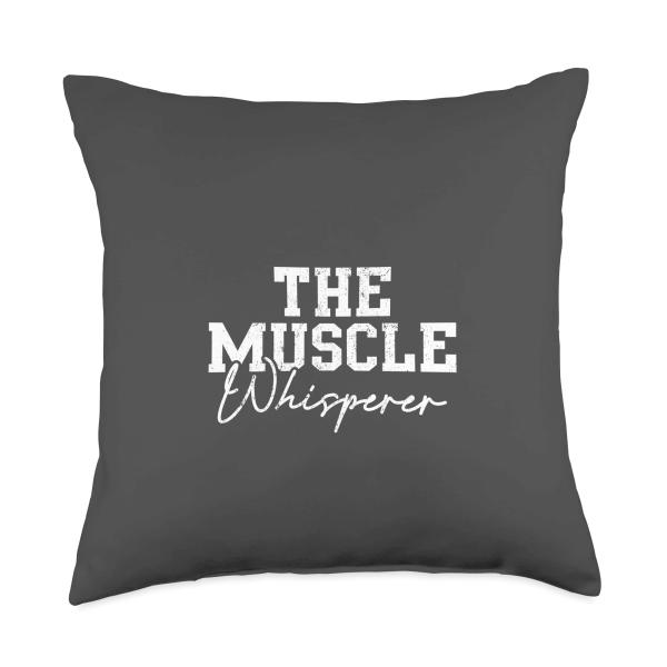 Vintage The Muscle Whisperer Massage Therapist LMT Massage Throw Pillow