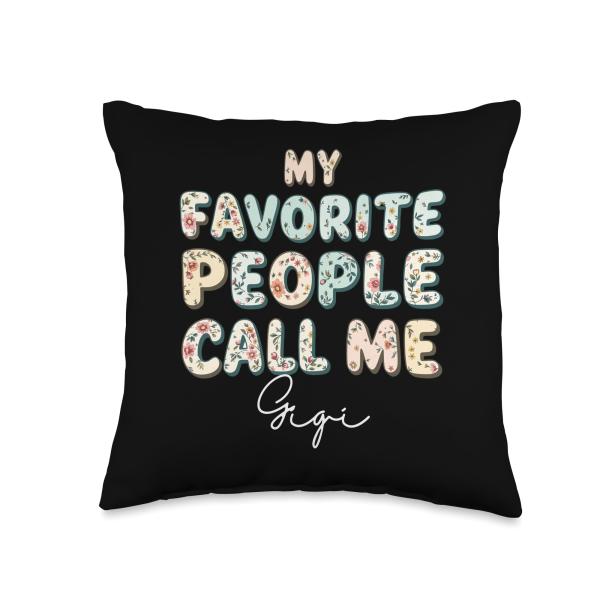 Wildflowers Gigi Floral Mother's Day Gigi Throw Pillow