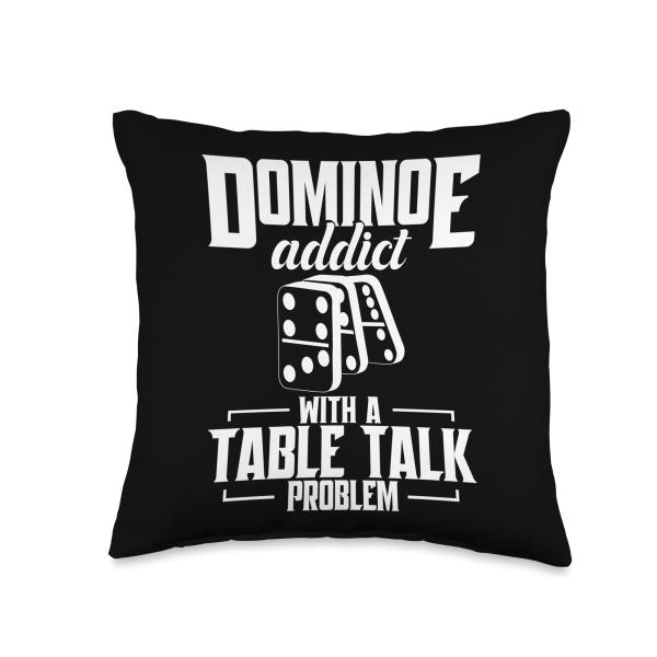 Dominoe King Player Tile Game Big Deal Domino Player Throw Pillow