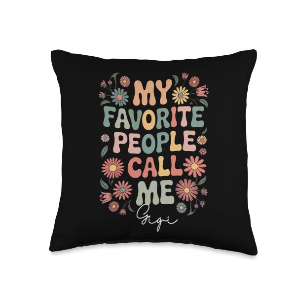Wildflowers Gigi Floral Mother's Day Gigi Throw Pillow