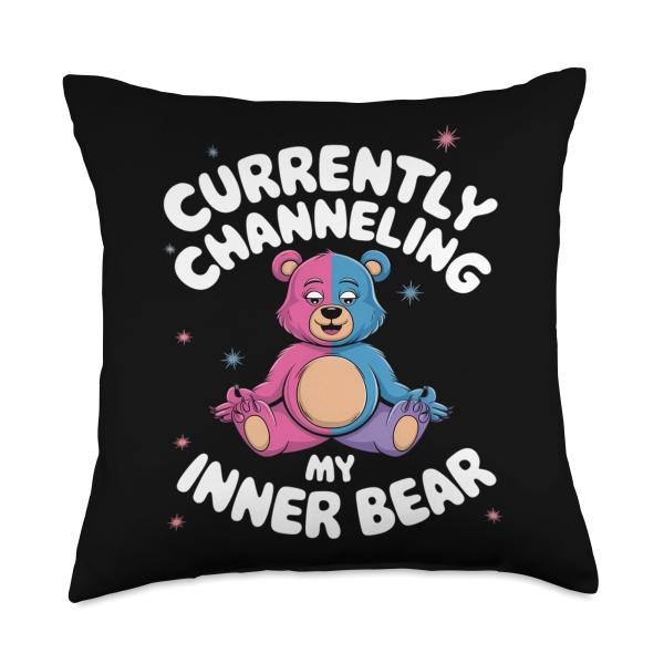 Unleash your inner Bear Throw Pillow