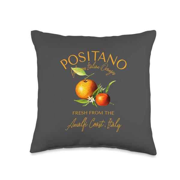 Positano Amalfi Fresh Italian Oranges Travel Summer Vacation Throw Pillow