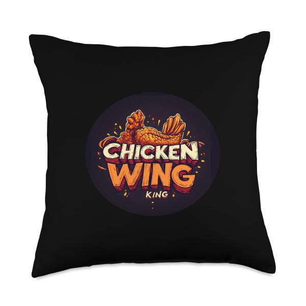 Nice Chicken King Costume for Man and Woman Throw Pillow