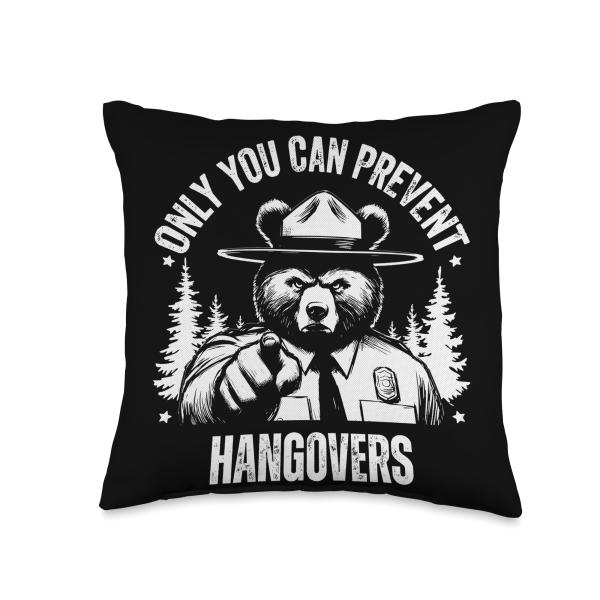 Only You Can Prevent Hangovers Nature Hiking Throw Pillow
