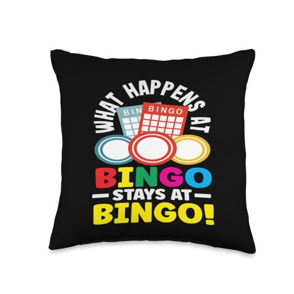 Bingo What Happens At Stays At Bingo Player Throw Pillow