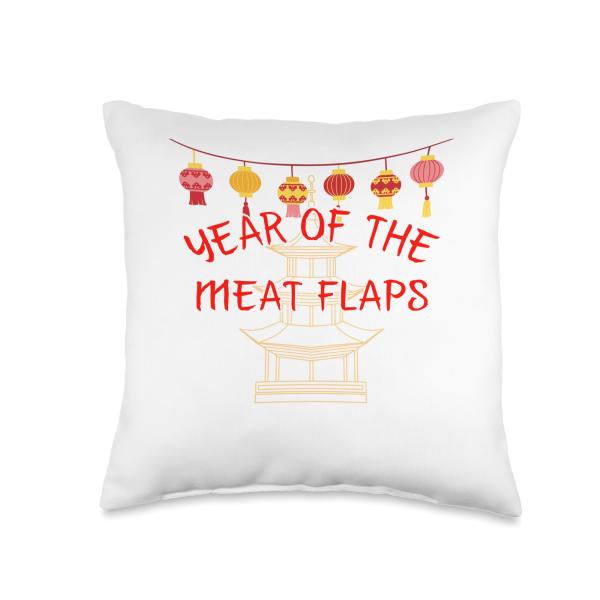 Year of the Meat Flaps - Sexy Chinese New Year Gifts Throw Pillow