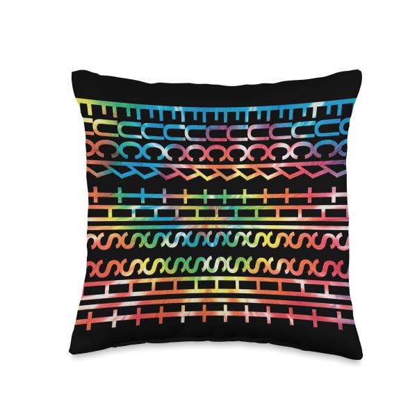 Funny Secret Text Tie-Dye FTS Hidden Message Throw Pillow