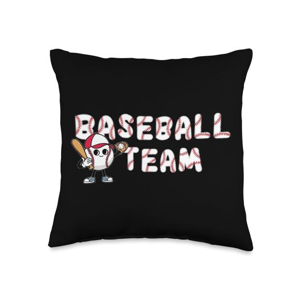 Baseball Team Strikeout Design Throw Pillow