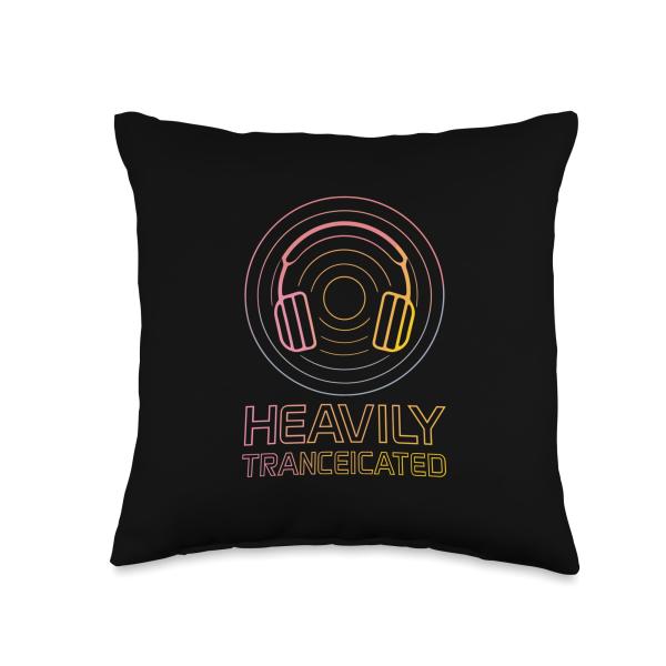 Heavily Tranceicated | Trance Festival Outfits House Music Throw Pillow