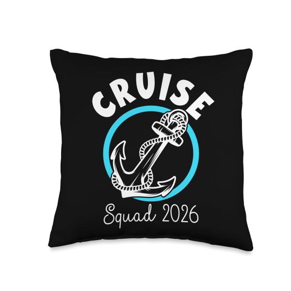 Cruise Squad 2026 Reunion Family On Board Reunion Trip Throw Pillow