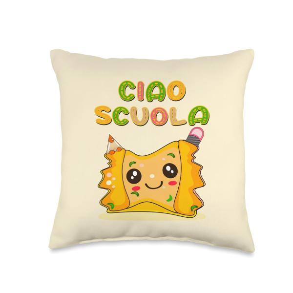 Back to School Italian Food Ravioli Teacher Italy Student Throw Pillow
