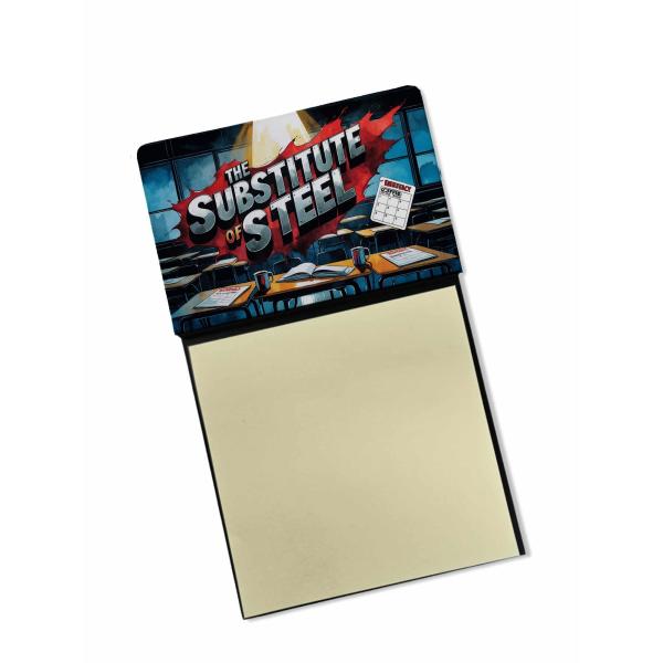 Caroline's Treasures The Substitute of Steel Funny Sticky Note Holder for Teacher's Gift Refillable with 3x3 Notes