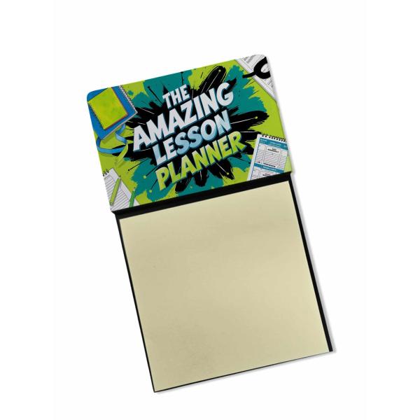 Caroline's Treasures The Amazing Lesson Planner Funny Sticky Note Holder for Teacher's Gift Refillable with 3x3 Notes