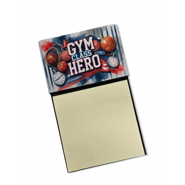 Caroline's Treasures Gym Class Hero Funny Sticky Note Holder for Teacher's Gift Refillable with 3x3 Notes