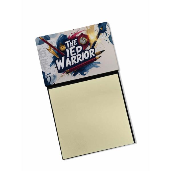 Caroline's Treasures The IEP Warrior Funny Sticky Note Holder for Teacher's Gift Refillable with 3x3 Notes