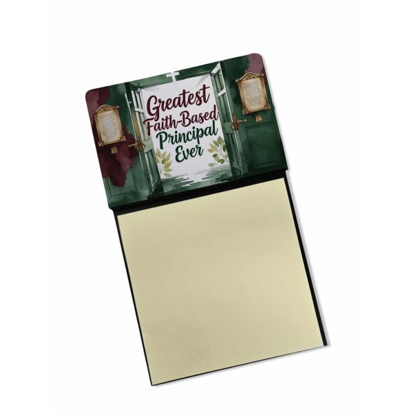 Caroline's Treasures Greatest Faith-Based Principal Ever Funny Sticky Note Holder for Teacher's Gift Refillable with 3x3 Notes