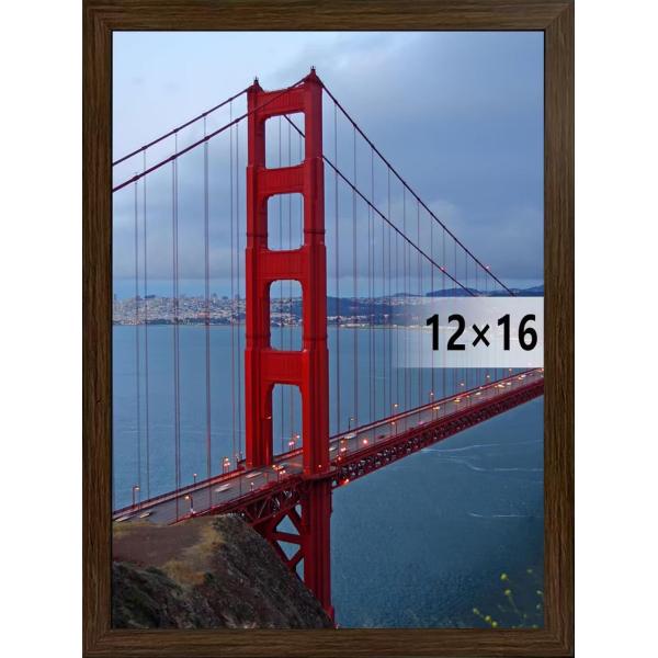 BESCRCL 12x16 Picture Frame Wall Hanging Poster Frames, Brown, 1 Pack