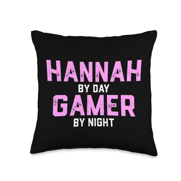 Hannah Gamer Girl Halloween Costume Gen Z Gaming Hannah Throw Pillow