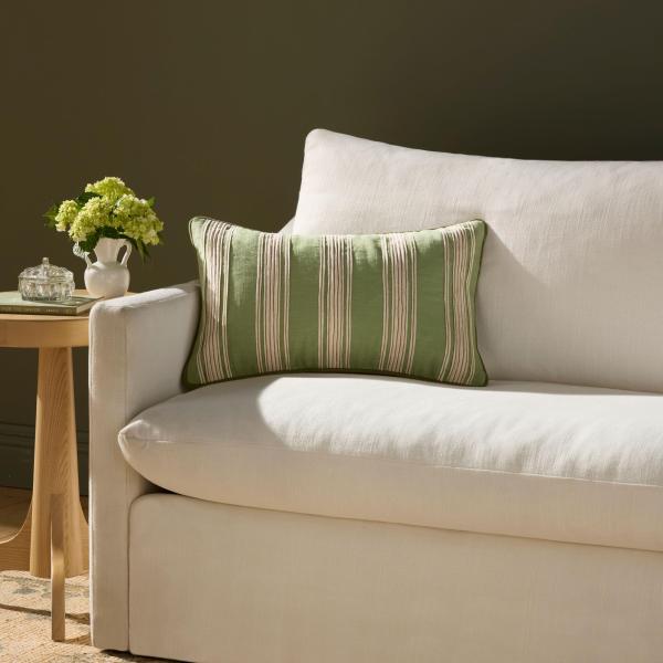 Loloi Chris Loves Julia Verona Collection PCJ0033 Green 13'' x 21'' Cover Only Pillow