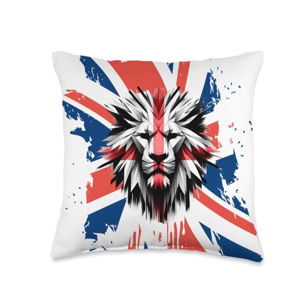 British, St George's Day English Heritage Lion Traditional Throw Pillow