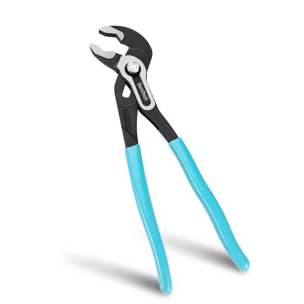 DURATECH 10-Inch Water Pump Pliers, Quick-Adjust Groove Joint with V-Jaw Design, Tongue-and-Groove Pliers, Premium CR-V Steel, Comfort Grip for Plumbi
