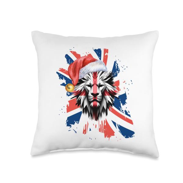 British Xmas, St George's Day English Heritage Lion Throw Pillow