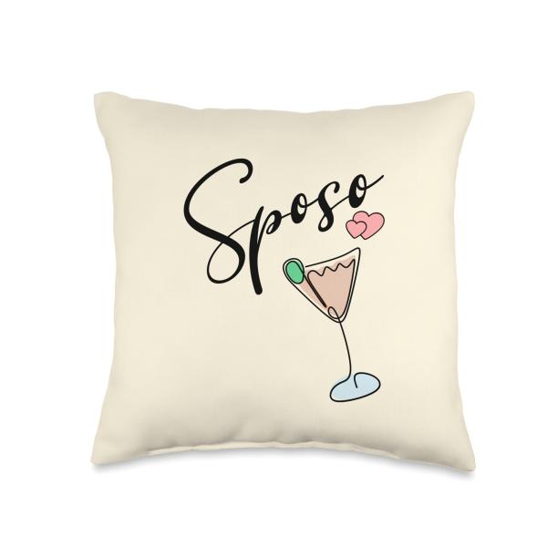 Italian Bachelor Party Italy SPOSO Groom Throw Pillow
