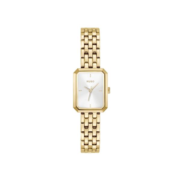 HUGO Women's #Cosy Watch, Ionic Plated Thin Gold Steel Bracelet 3B Modern, Stylish Timepiece - Gift for Her 21mm
