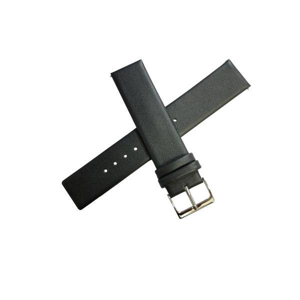 NZZXTO Replacement Leather Watch Band for Skagen Bering Unisex Watches with pin 20mm 22mm Cowhide is soft and durable （18mm Black-silver）