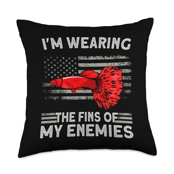 Koi Guppy Fish for Sale Owner Accessories Endlers Guppy Throw Pillow