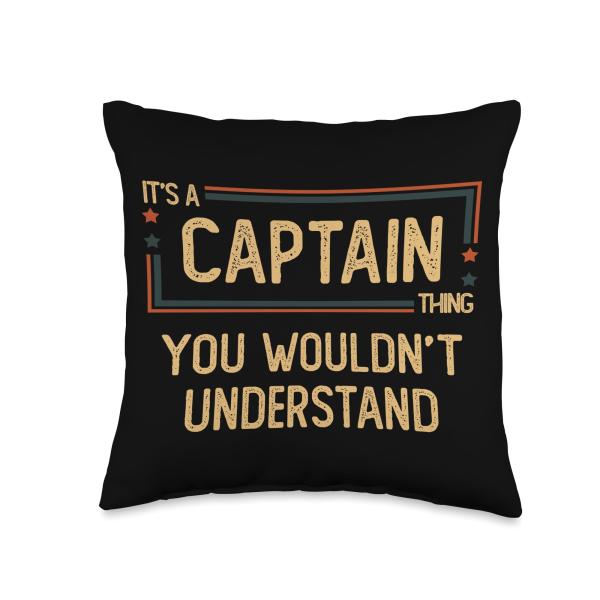 Captain | First Mate | Boat Lovers Throw Pillow