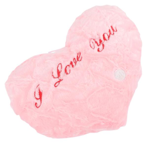 ARTSEWPLY Glowing Heart Shaped Pillow Plush Stuffed Cushion with PP Cotton Filling Soft Decorative Throw Pillow for Bedroom Living and Adults Birthday