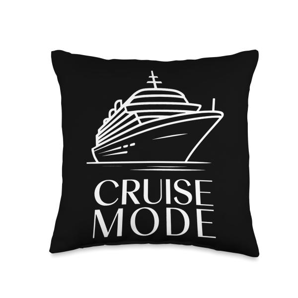 Cruise Mode Ocean Vacation Nautical Cruise Ship Throw Pillow