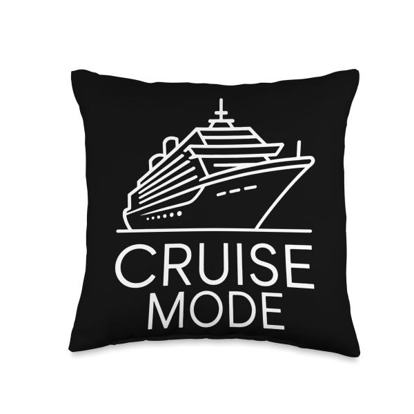 Cruise Mode Ocean Vacation Nautical Cruise Ship Throw Pillow