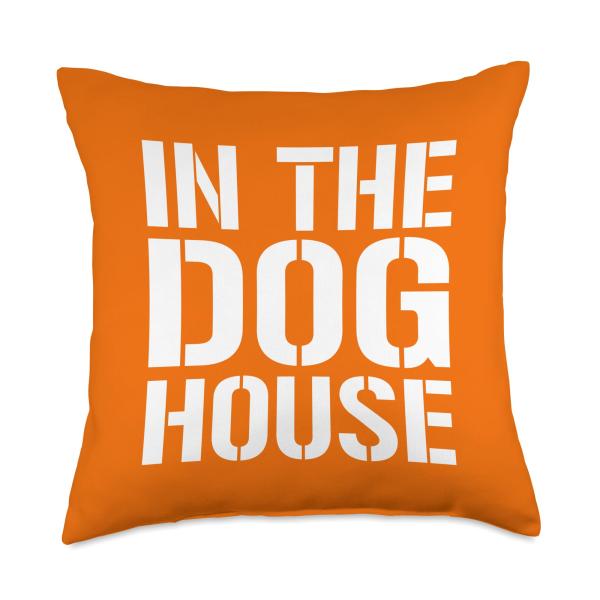 in The Dog House Jail Inmate Costume Uniform Throw Pillow