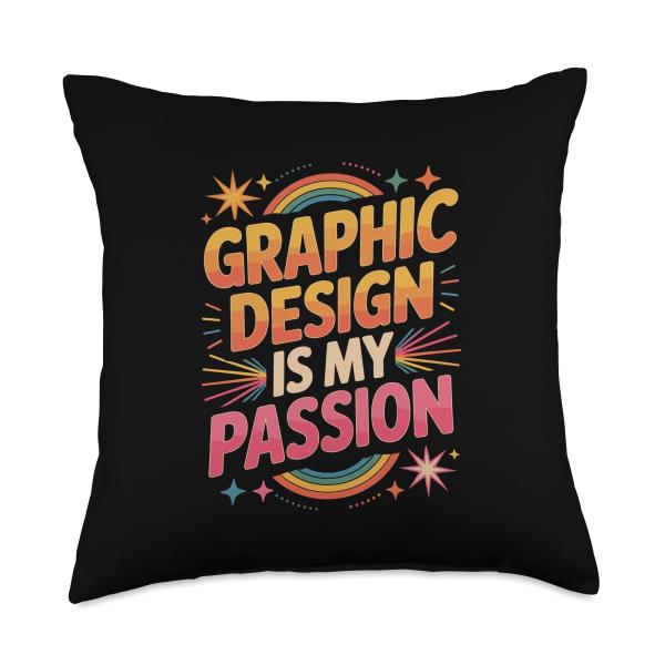 Graphic Design is My Passion Meme T-Shirt Throw Pillow
