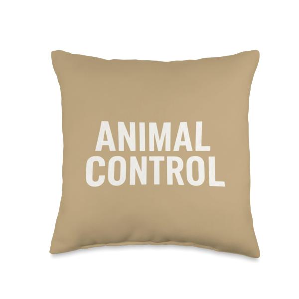 Halloween Animal Control Costume - Animal Control Officer Throw Pillow