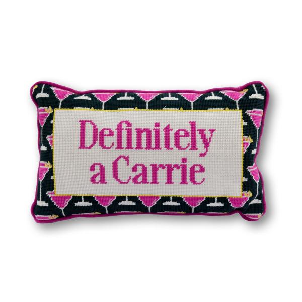 FURBISH Needlepoint Decorative Throw Pillow - Small Embroidered Accent Pillow for Bed, Chair, Couch, Sofa, Eclectic Home Decor, 9" x 15" - Carrie