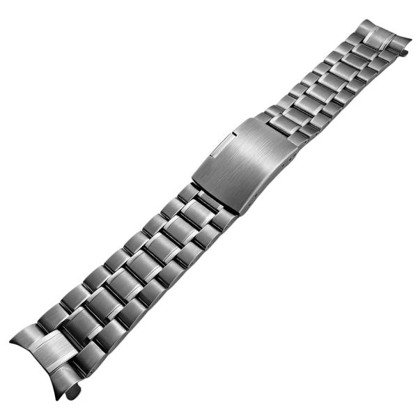 hengfento2 時計バンド 交換用 オメガスピードマスターブレスレット用 ソリッドリンク ステンレススチール, シルバー, 20mm