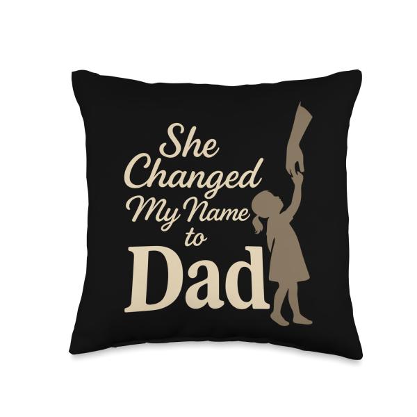 Girl Dad Soft Father Daughter Sentimental Gift for Him Throw Pillow