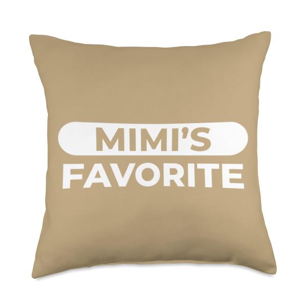 Grandparent Mimi's Favorite, Mimi's Favorite Grandchild Say Throw Pillow