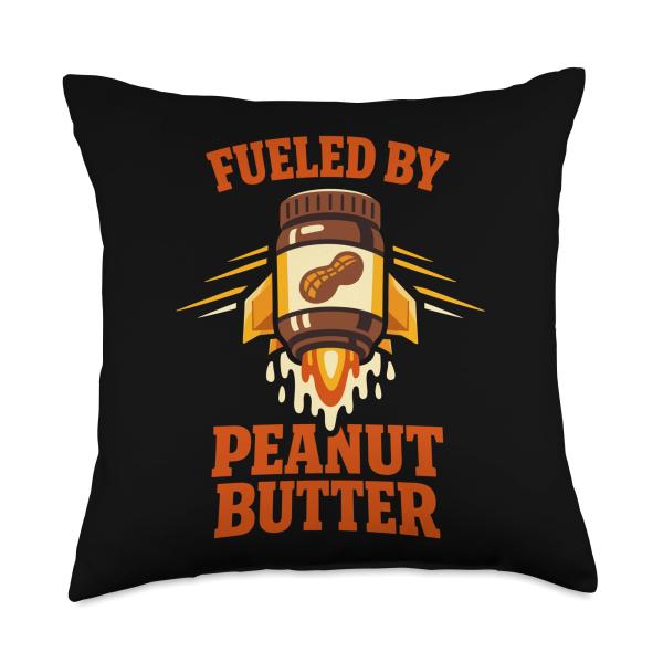 Peanut Butter Addict Spoon Ritual Food Obsession Craving Throw Pillow