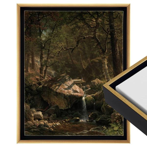 Cardinali Renewal Core Floater Frame, Black/Antique Gold, 12X24, For 1-1/2" Deep Canvas, 4 Pack - Open Back Floating Canvas Frames, No Glass or Backin