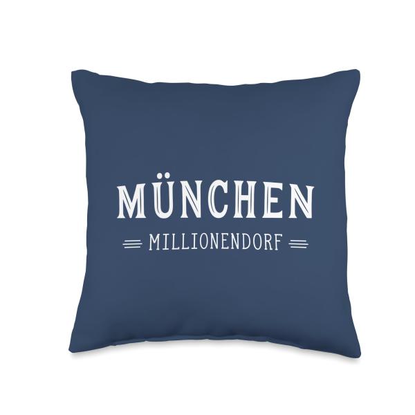Munich Village of Millions German Retro Throw Pillow